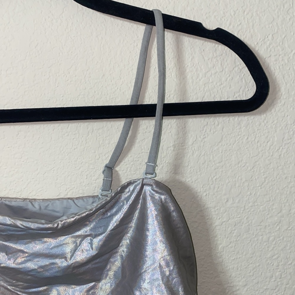 🌵Iridescent Metallic rave top/ bandeau bra! - Picture 2 of 8